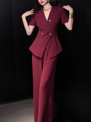 A close-up of the button detail on the top.