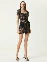 Casual patchwork sheath dress featured as chic women’s daywear