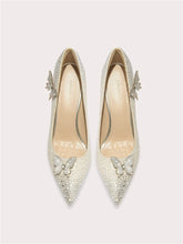 Crystal butterfly party pumps styled for event glamour and parties