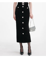 Embellished Short-Sleeve Knit Midi Dress