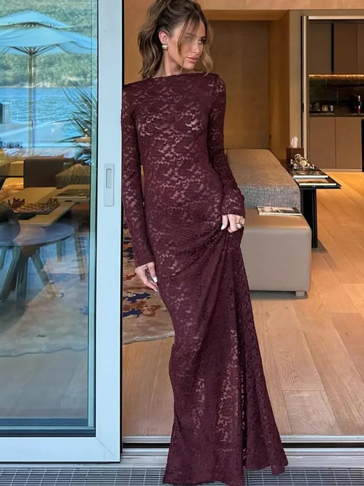 Side profile showing sleek sheath silhouette and subtle stretch