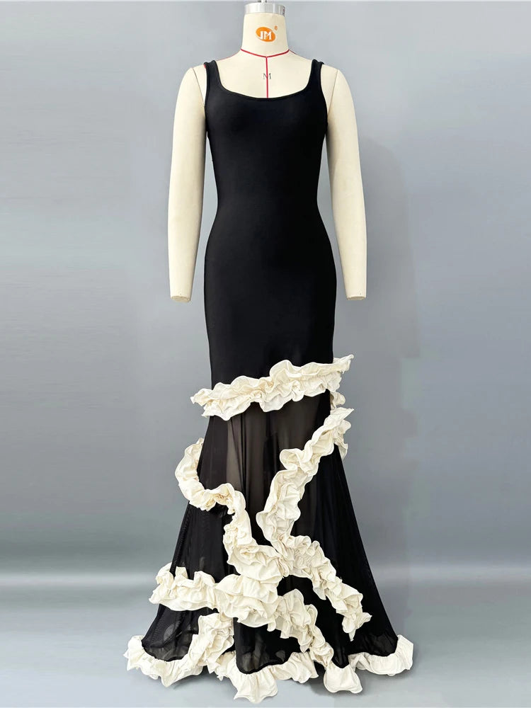 Floor-length formal party dress for women