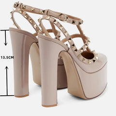 Modern square heel sandal perfect for holiday parties and cocktails