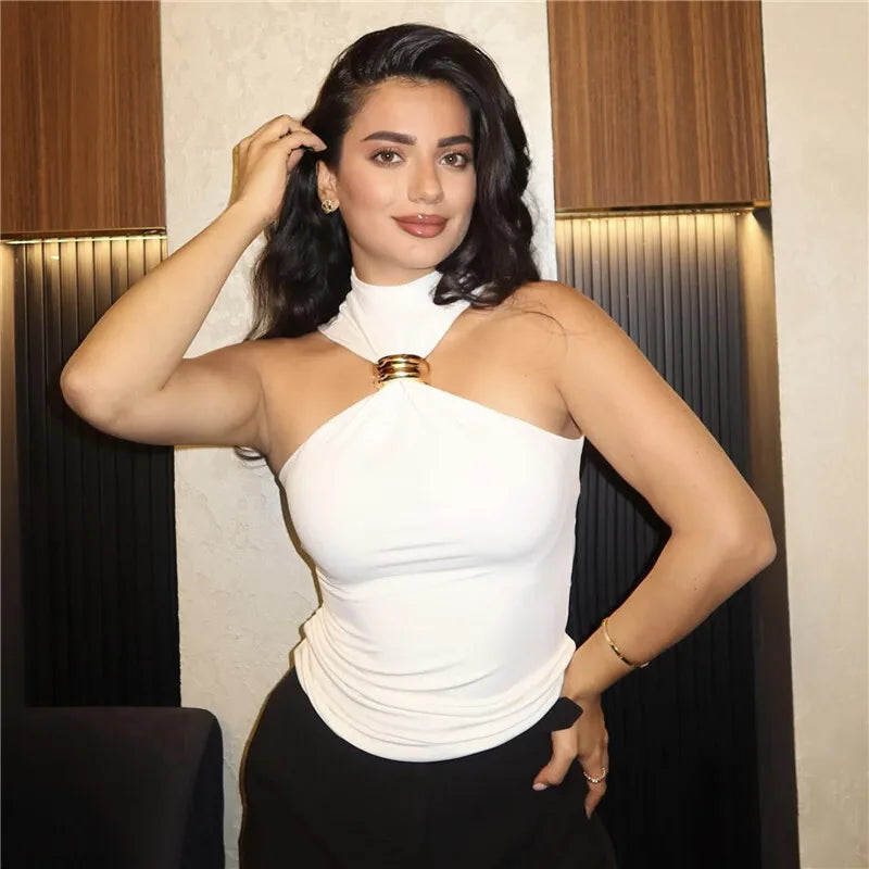 High street white tank top perfect for summer layering and work looks