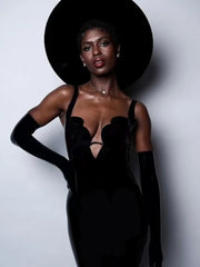 Sleek modern party jumpsuit for women