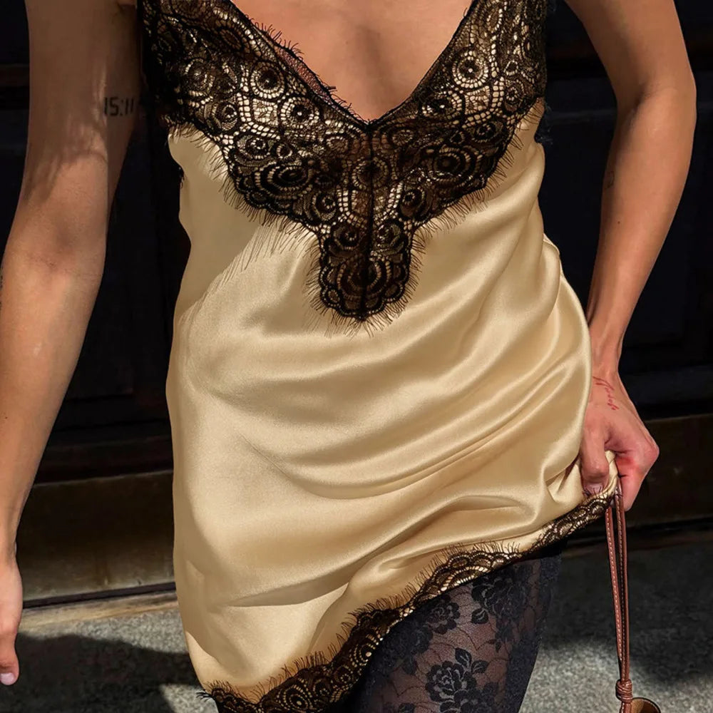 A full-length shot of a high-waist elegant club dress, highlighting its silhouette.