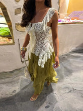 Lace-up two-piece outfit for women perfect for parties