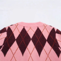 Back view showing the rounded neckline and balanced pattern layout