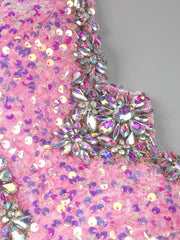 Luxury embellished pink gala dress featured for red carpet inspiration