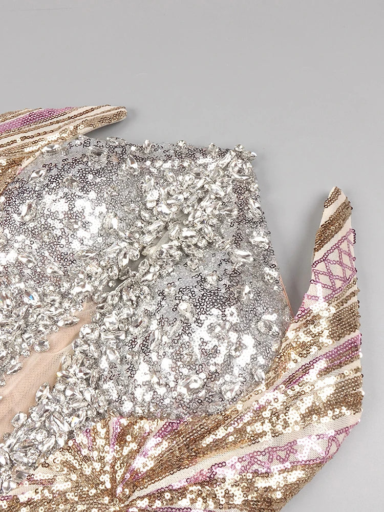 Luxury floor-length long gown for women featured as evening statement