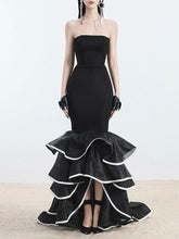 Luxury formal strapless mermaid dress for black-tie and evening events