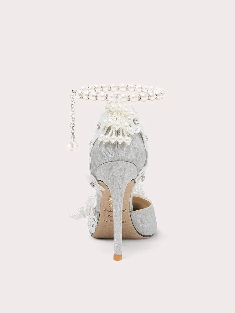 Luxury ivory wedding shoes designed for photo-ready celebrations