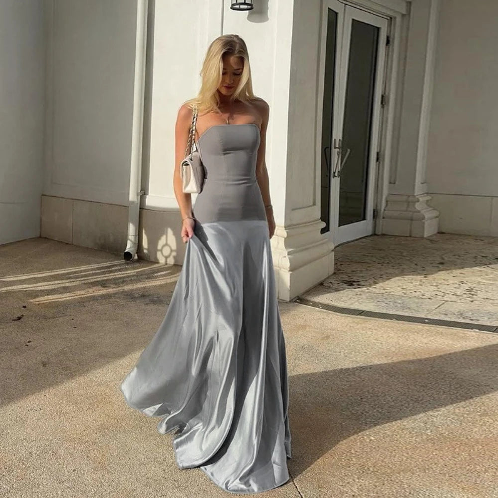 Minimalist grey formalwear made for galas and modern events