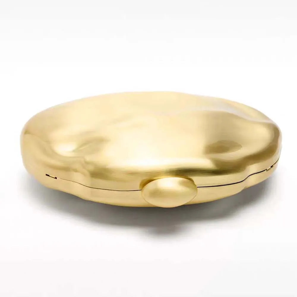 Modern art-inspired party gold clutch bag for special occasions