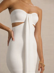 Modern minimalist white gown designed for memorable events