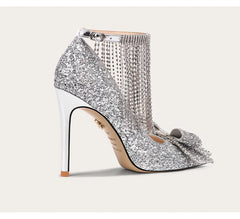 Night out crystal tassel pumps perfect for influencer and festive looks