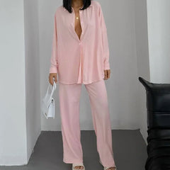 Pastel loungewear two piece spring outfit for casual comfort