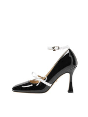 Elegant women’s stiletto banquet heels in patent finish