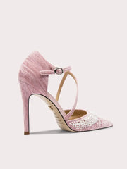 Suede thin high heel sandals for weddings and parties