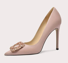 Elegant slip-on banquet heels with stiletto design