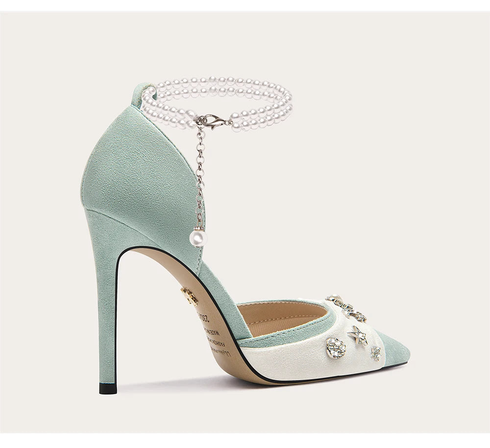 Formal flannel high heels perfect for weddings and cocktail parties