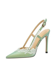 Elegant stiletto heels with pearl detail