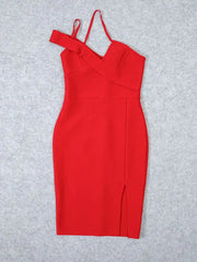 red bandage midi dress elegant look for formal occasions