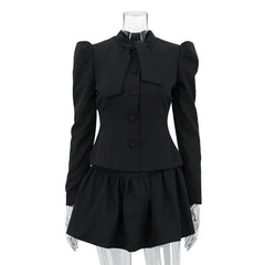 Retro inspired mini skirt suit set for versatile styling