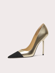 Elegant banquet stiletto heels in artificial leather