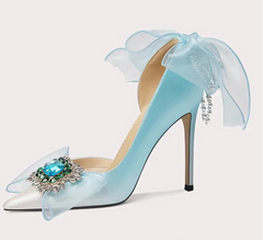 Elegant banquet high heels with crystal detail