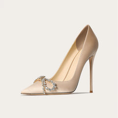 Silk party stiletto heels perfect for weddings and celebrations
