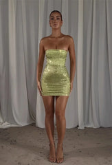 Slim spaghetti strap sequin party edit for women