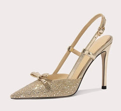 Women’s summer stiletto sandals with buckle strap