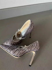 Sparkling stiletto heels for women designed for celebration and parties