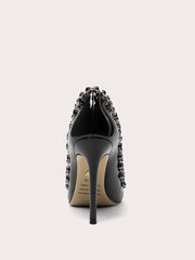 Elegant pointed toe patent high-heel shoes