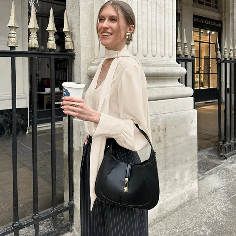 Stylish chiffon ribbon blouse for party or office wear