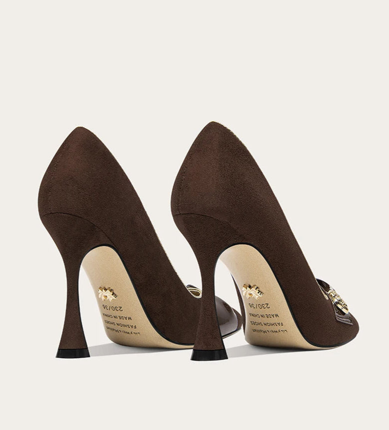 Square toe rhinestone pumps for banquets and parties