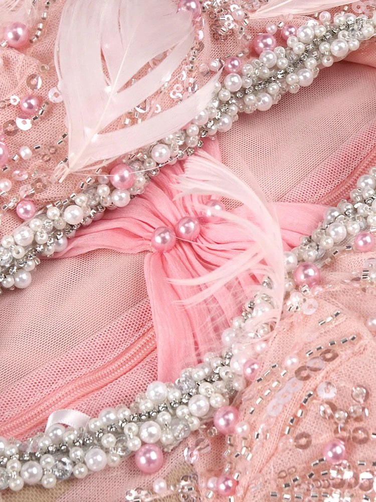 Statement pink gala gown displayed for sophisticated women’s events