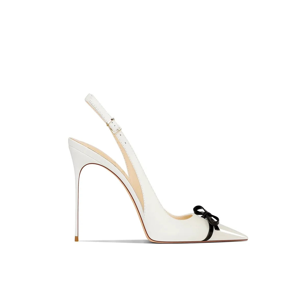 Elegant bridal sandals with bow detail and buckle strap