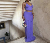 Feminine spring co-ord outfit styled for vacation or city brunch