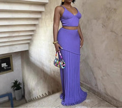 Feminine spring co-ord outfit styled for vacation or city brunch