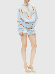 Flowy floral printed dress ideal for summer daytime events