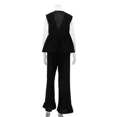 Trendy black minimalist spring summer edit with straight pants