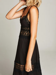 V neck sling A-line evening gown for women’s formal events