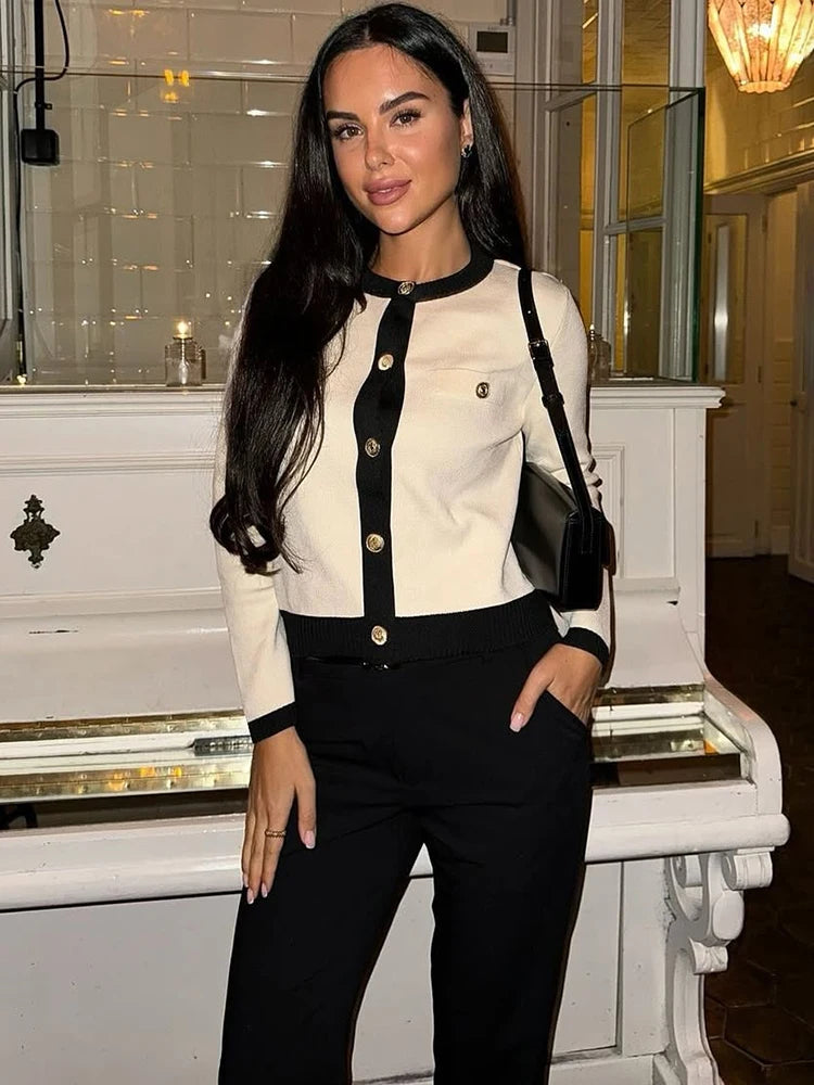 Versatile knit cardigan style top for all seasons