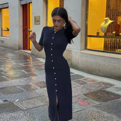 Versatile knit dress for office and evening looks