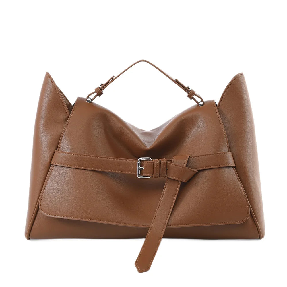 Versatile large handbag styled for spring, travel, and errands