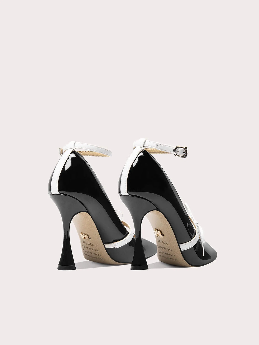 Color block bow high heel shoes for evening wear