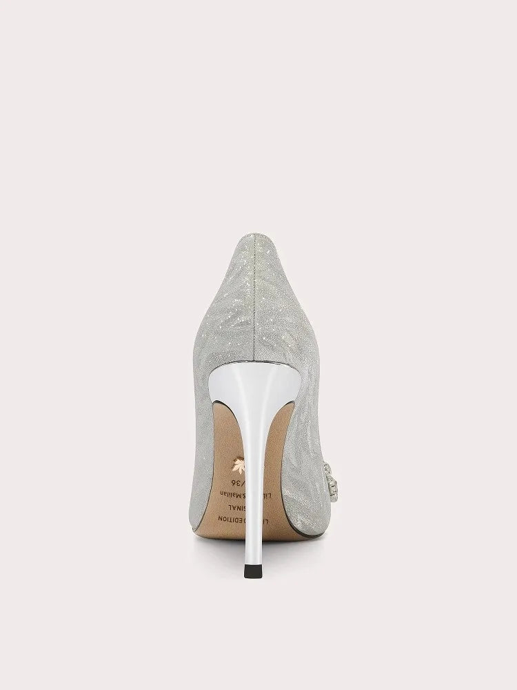 Elegant sequin stilettos with slim heel and sparkle finish