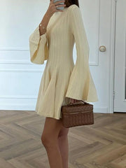 Yellow office chic mini dress perfect for autumn transitions and work events